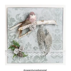 Metall-Ornamente, Design 20, 7,1cm x 2,4cm, silber, 13 Stück