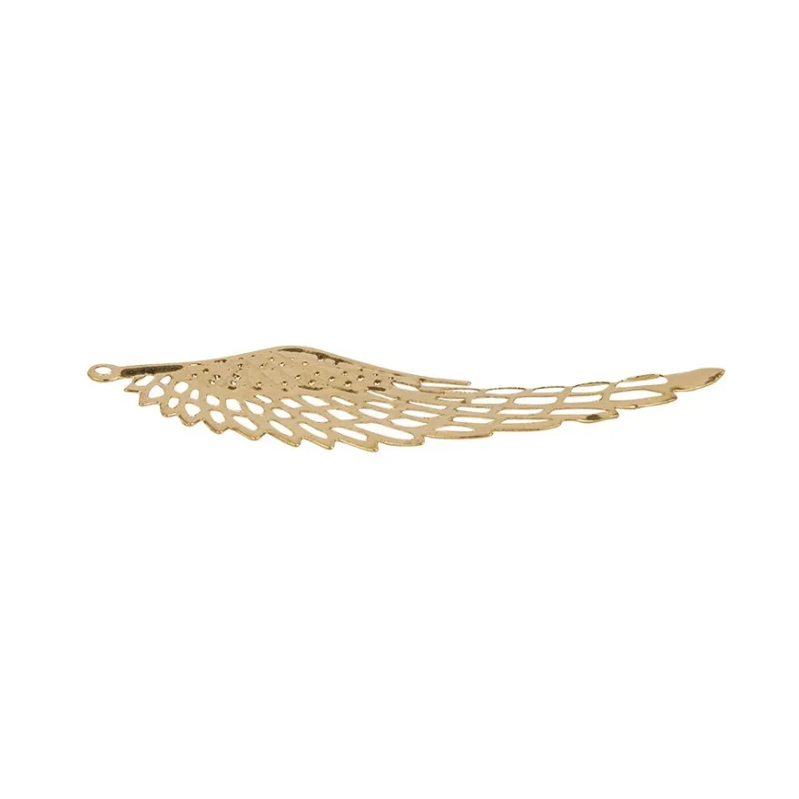Metall-Ornamente, Design 20, 7,1cm x 2,4cm, hellgold, 13 Stück