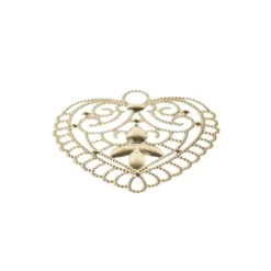 Metall-Ornamente, Design 48, 5,6cm x 5,2cm, hellgold, 7 Stück