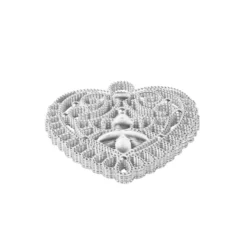 Metall-Ornamente, Design 48, 5,6cm x 5,2cm, silber, 7 Stück