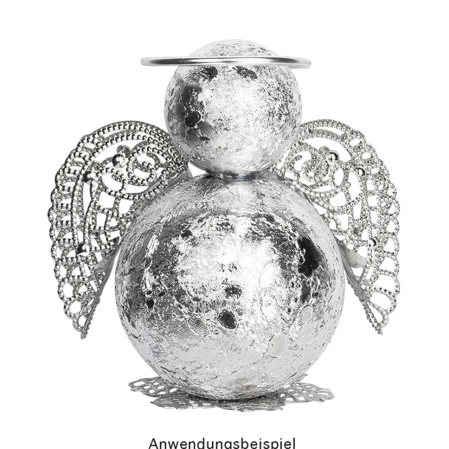 Metall-Ornamente, Design 48, 5,6cm x 5,2cm, silber, 7 Stück