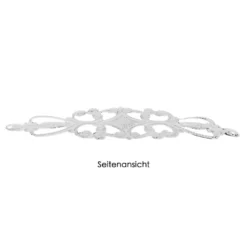 Metall-Ornamente, Design 8, 6,5cm x 2cm, silber, 15 Stück
