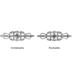 Metall-Ornamente, Design 8, 6,5cm x 2cm, silber, 15 Stück