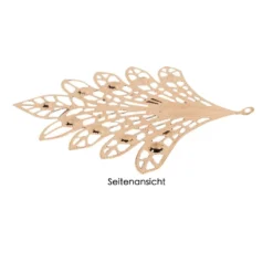 Metall-Ornamente, Design 4, 7,9 x 7,5 cm, roségold, 8 Stück