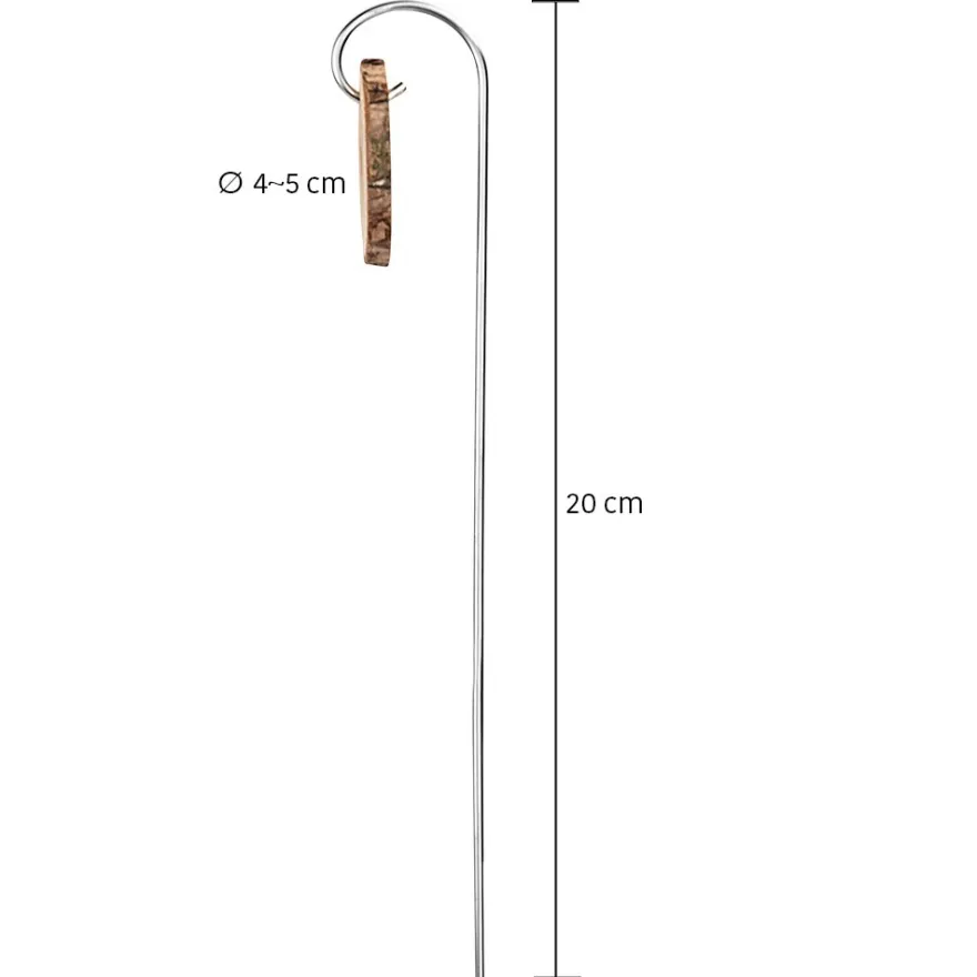 Metall-Pflanzenstecker mit Baumscheibe, 25 Stecker, 25 Holzscheiben, 50-teilig