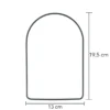 Metallringe, Bogen,19,5cm x 13cm, 3mm stark, schwarz, 3 Stück