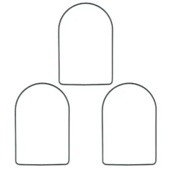 Metallringe, Bogen,19,5cm x 13cm, 3mm stark, schwarz, 3 Stück