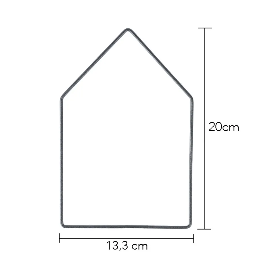 Metallringe, Haus, 20cm x 13,3cm, 3mm stark, schwarz, 3 Stück