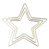 Metallringe in Sternform, 3mm stark, versch. Größen, hellgold, 3 Stück