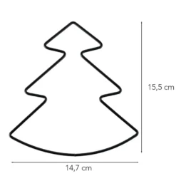 Metallringe in Tannenbaumform, 3mm stark, 15,5cm x 14,7cm, schwarz, 2 Stück