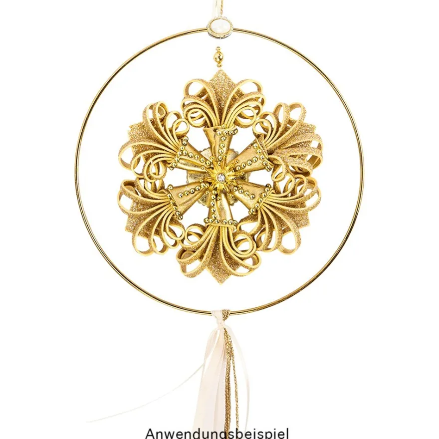 Metallringe, 3mm stark, Ø 20cm, gold, 3 Stück
