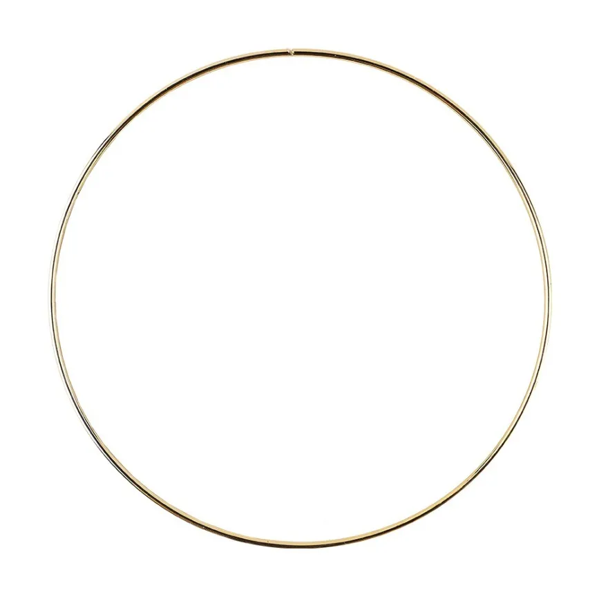 Metallringe, 3mm stark, Ø 20cm, gold, 3 Stück