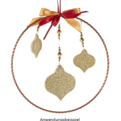 Metallringe, 3mm stark, Ø 20cm, gold, 3 Stück