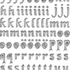 Microglitter-Sticker, abc, Kleinbuchstaben, silber