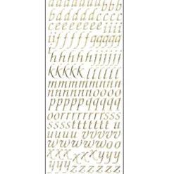 Microglitter-Sticker, Alphabet, Kleinbuchstaben, gold
