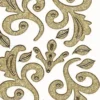 Microglitter-Sticker, Blumenornamente, gold