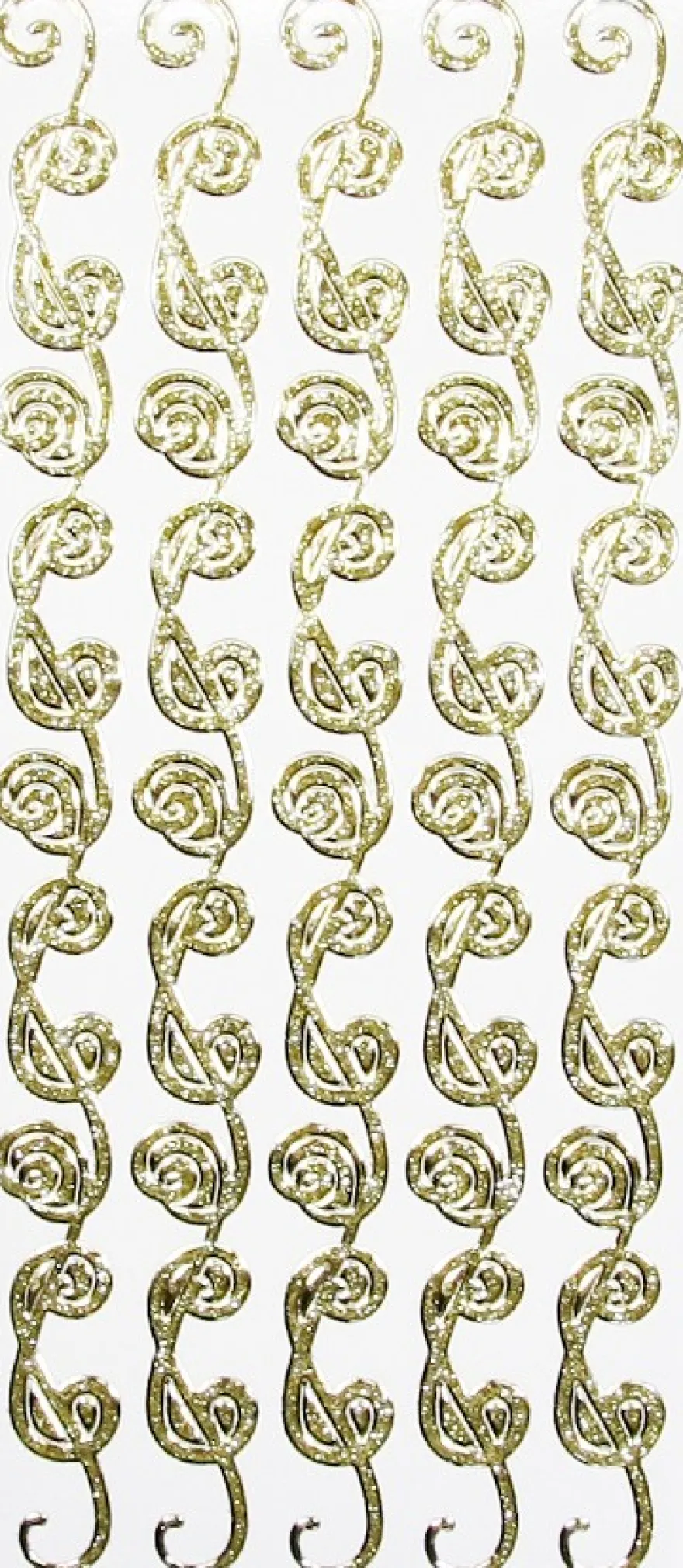 Microglitter-Sticker, Bordüre, gold