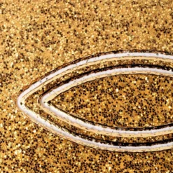 Microglitter-Sticker, Fisch, gold