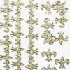 Microglitter-Sticker, französische Lilie, gold