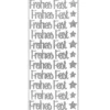 Microglitter-Sticker, Frohes Fest, silber