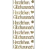 Microglitter-Sticker, Herzlichen Glückwunsch, gold