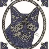 Microglitter-Sticker, Katze, anthrazit