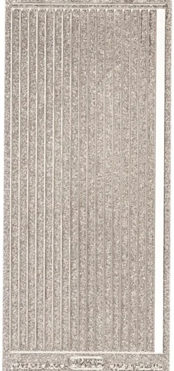 Microglitter-Sticker, Linien, 5mm, silber