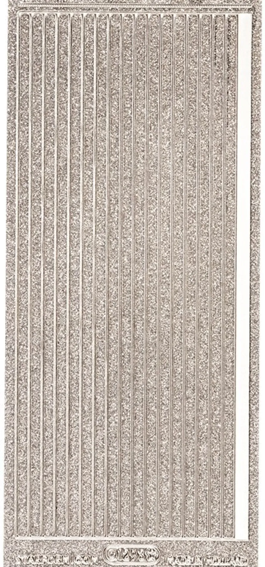 Microglitter-Sticker, Linien, 5mm, silber