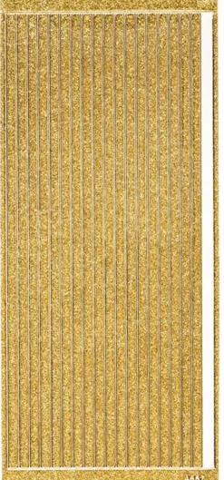 Microglitter-Sticker, Linien, 5mm, gold