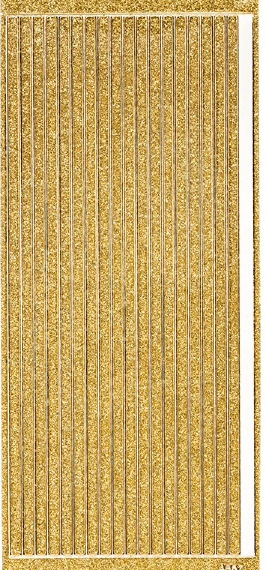 Microglitter-Sticker, Linien, 5mm, gold
