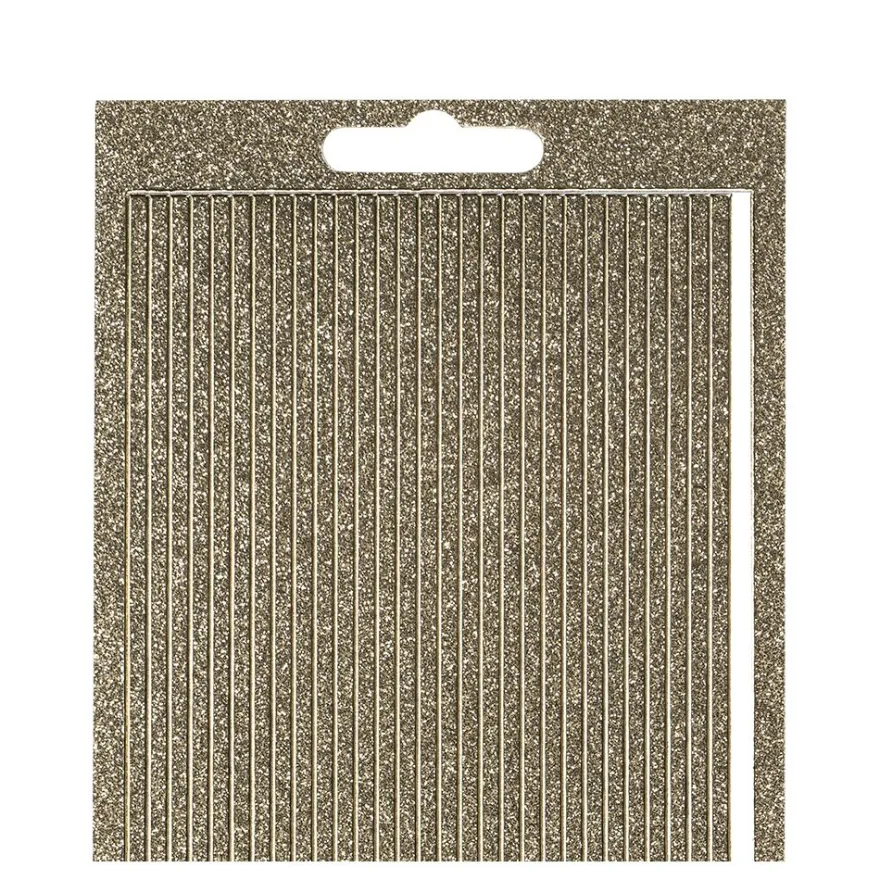 Microglitter-Sticker, Linien, 3mm breit, 21cm lang, 8 Farben, 10 Bogen