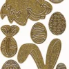 Microglitter-Sticker, Osterhase & Eier