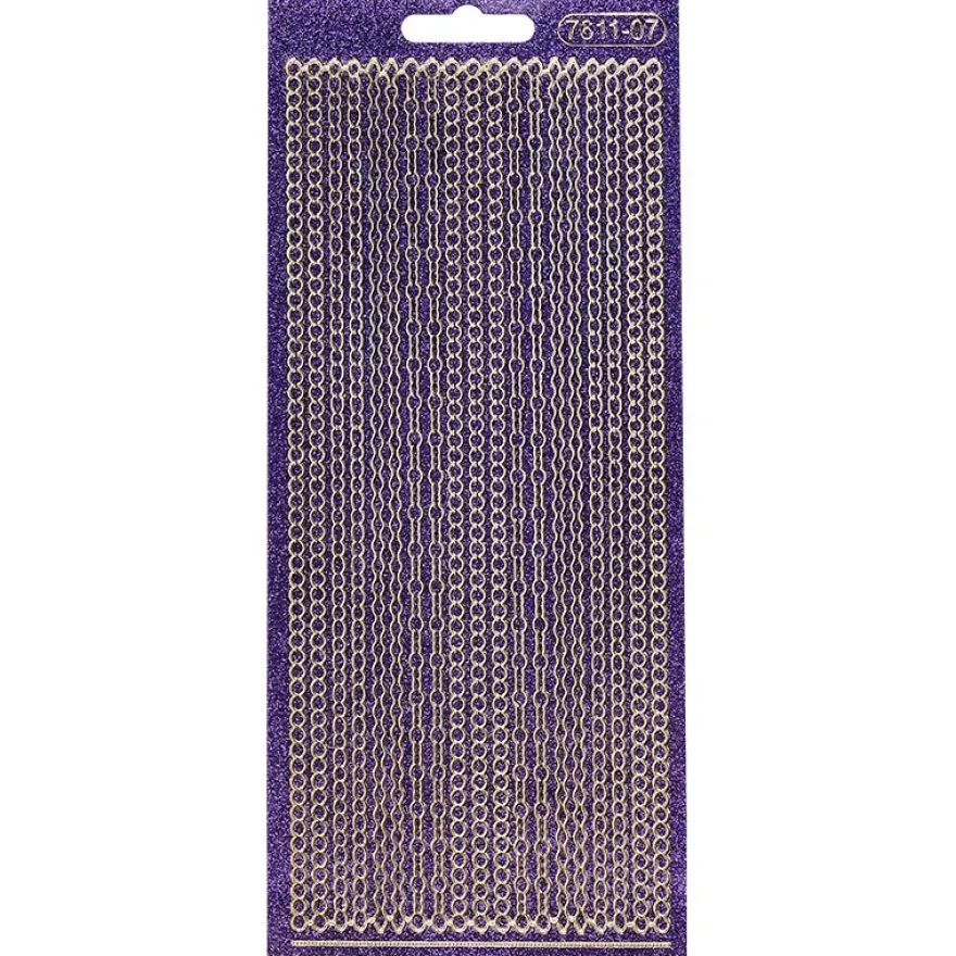 Microglitter-Sticker, Perlen-Bordüren, 3mm, violett
