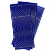 Microglitter-Sticker, Schwung-Linien, 3 Bogen, blau