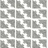 Microglitter-Sticker, Stern-Ecken, silber