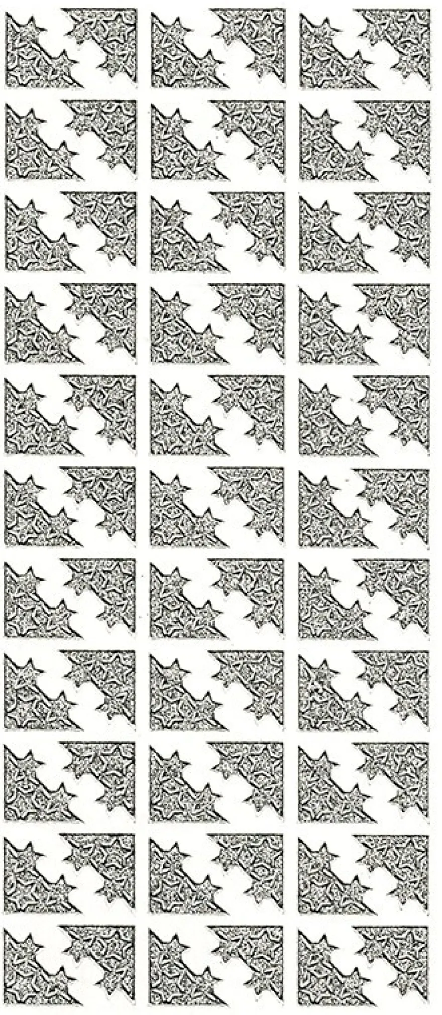 Microglitter-Sticker, Stern-Ecken, silber