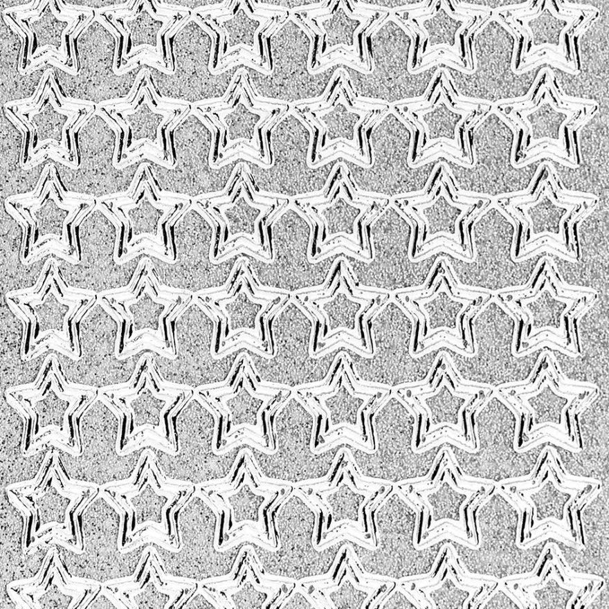 Microglitter-Sticker, Sterne 1, silber