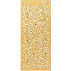 Microglitter-Sticker, Sterne 2, gold