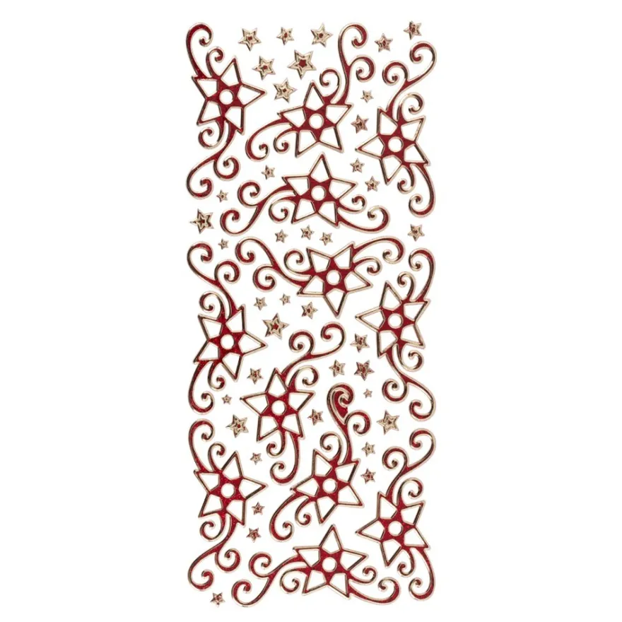 Microglitter-Sticker, Sterne, verschiedenen Designs & Farben, 12 Bogen