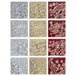 Microglitter-Sticker, Sterne, verschiedenen Designs & Farben, 12 Bogen