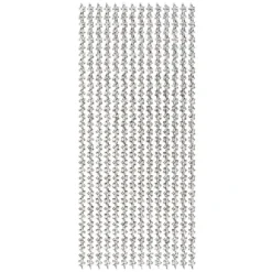 Microglitter-Sticker, Sternen-Bordüre, silber