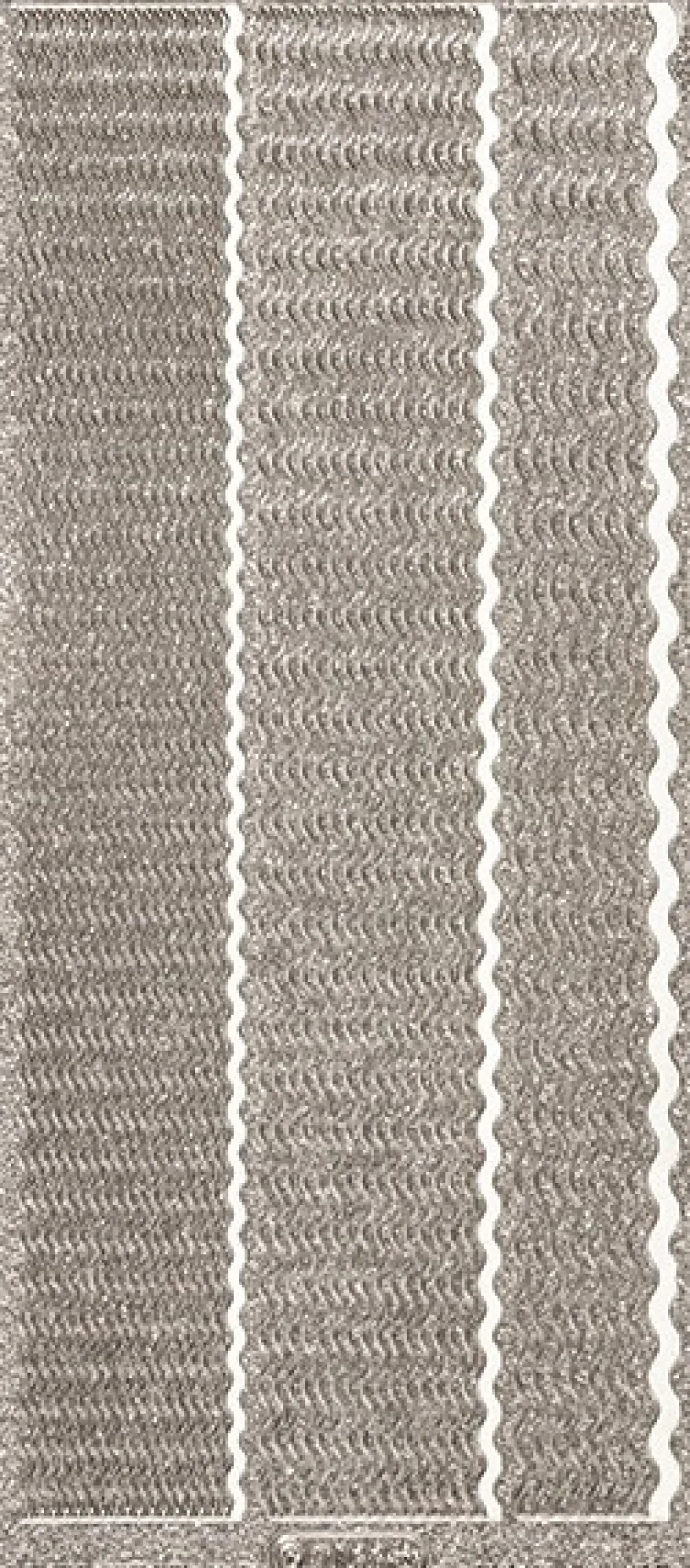 Microglitter-Sticker, Wellen-Linien, 3 Breiten, silber