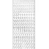 Microglitter-Sticker, Zahlen, silber