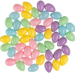 Miniatur-Eier, Ø 1,5cm, 2,2cm hoch, 5 verschiedene Farben, 50 Stück