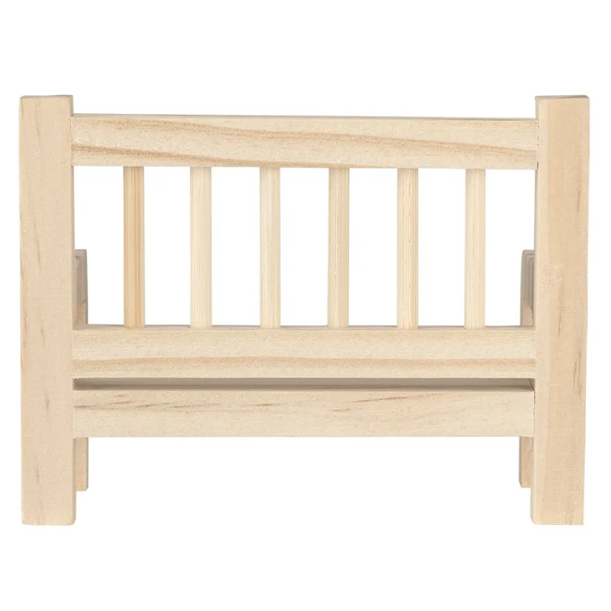 Miniatur-Holzbänke, 8cm x 3,4cm x 6cm, 2 Stück