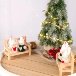 Miniatur-Holzbänke, 10cm x 4,4cm x 7,5cm, 2 Stück