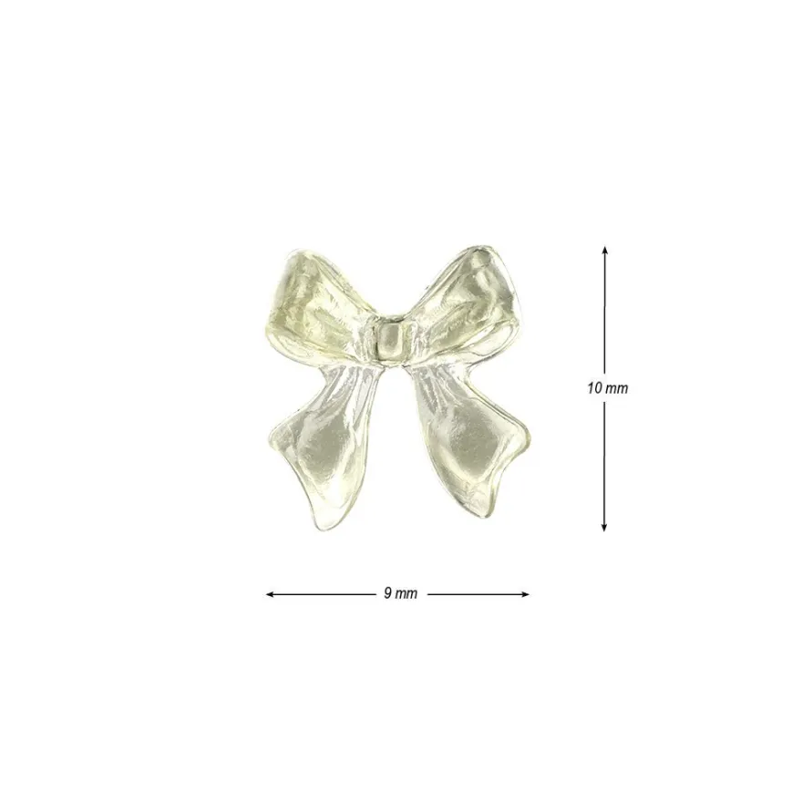 Miniatur-Schmuckstein-Schleifen, transparent, 0,9cm x 1cm x 0,2cm, waldgrün, 100 Stück