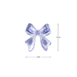 Miniatur-Schmuckstein-Schleifen, transparent, 0,9cm x 1cm x 0,2cm, violett, 100 Stück