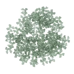 Miniatur-Schmuckstein-Schleifen, transparent, 0,9cm x 1cm x 0,2cm, grün, 100 Stück
