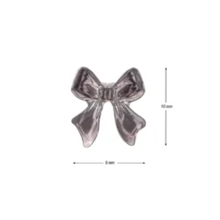 Miniatur-Schmuckstein-Schleifen, transparent, 0,9cm x 1cm x 0,2cm, aubergine, 100 Stück